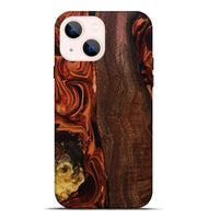iPhone 14 Plus Wood Live Edge Phone Case - Elyssa (Red, 808648)