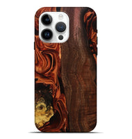 iPhone 15 Pro Max Wood Live Edge Phone Case - Elyssa (Red, 808648)