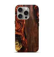 iPhone 16 Pro Wood Live Edge Phone Case - Elyssa (Red, 808648)