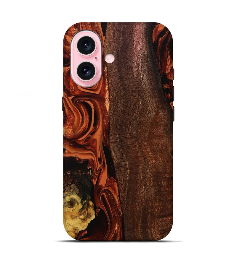iPhone 17 Wood Live Edge Phone Case - Elyssa (Red, 808648)