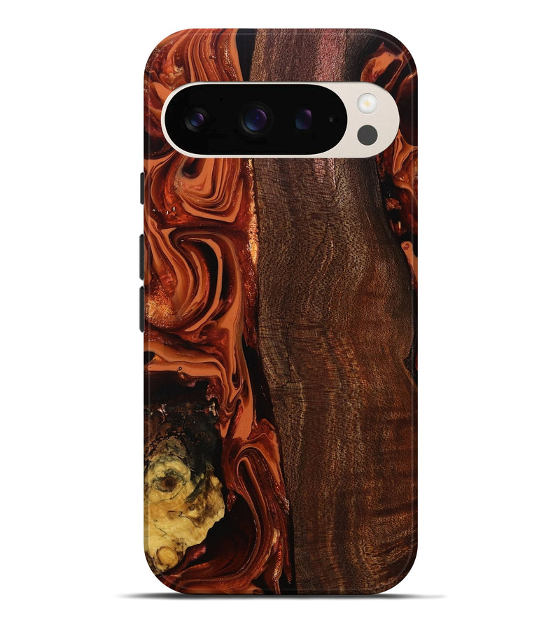 Pixel 10 Pro XL Wood Live Edge Phone Case - Elyssa (Red, 808648)