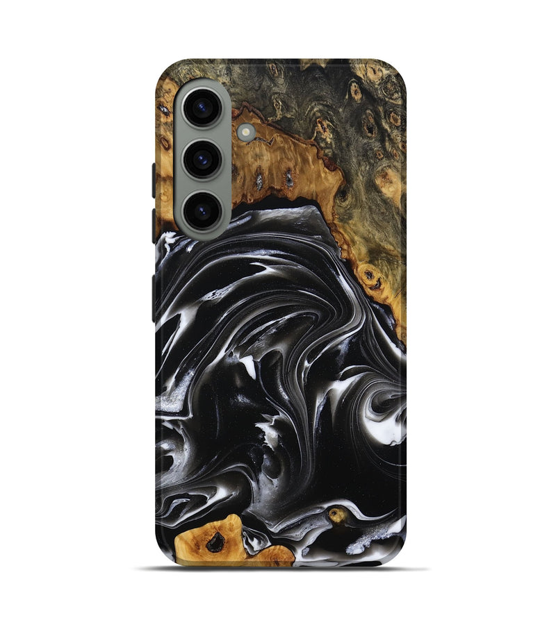 Galaxy S24 Wood Live Edge Phone Case - Georgia (Black & White, 808649)