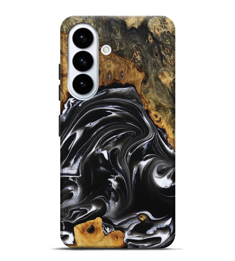 Galaxy S26 Plus Wood Live Edge Phone Case - Georgia (Black & White, 808649)