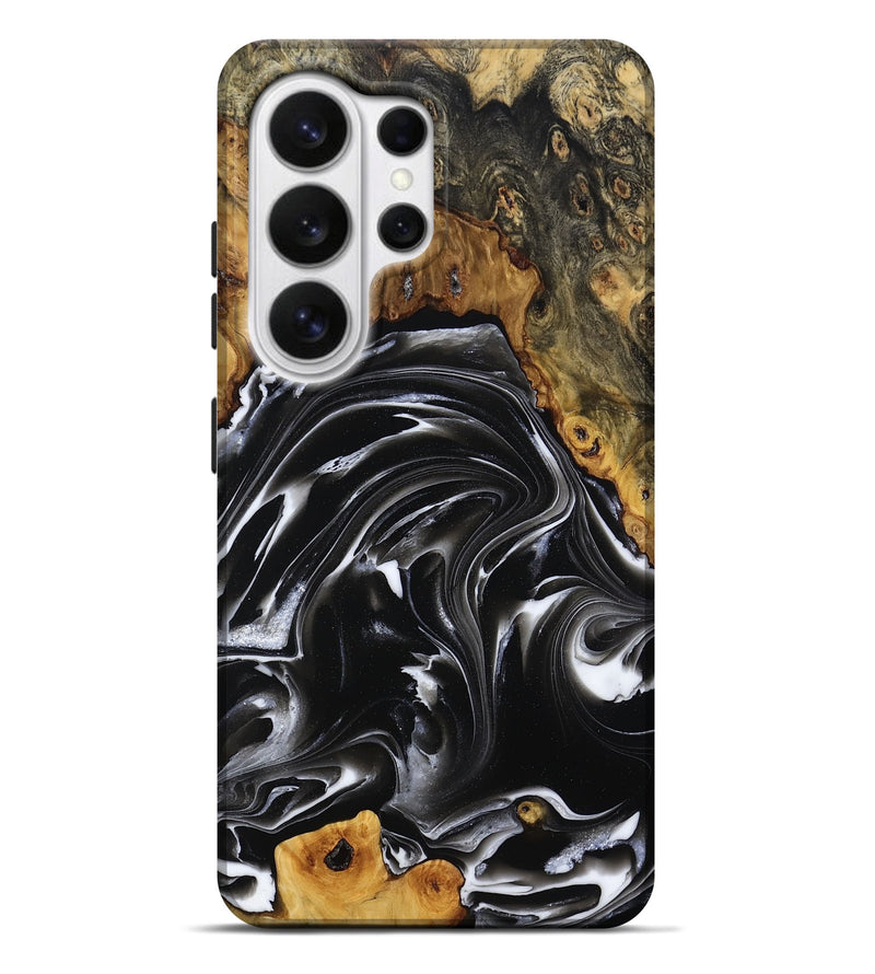 Galaxy S26 Ultra Wood Live Edge Phone Case - Georgia (Black & White, 808649)
