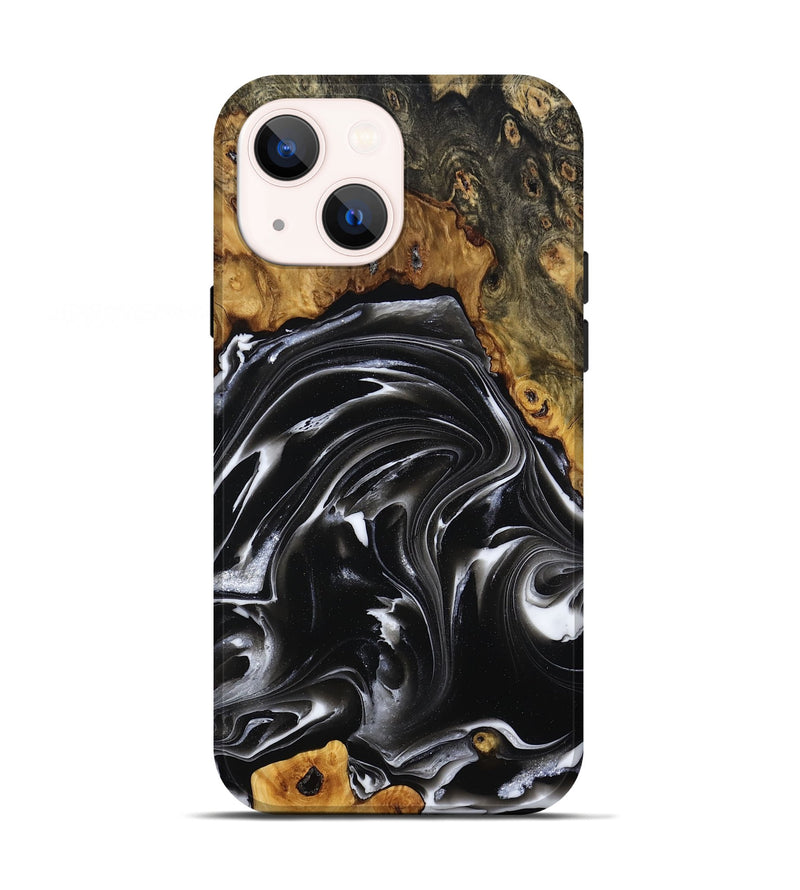 iPhone 13 Wood Live Edge Phone Case - Georgia (Black & White, 808649)