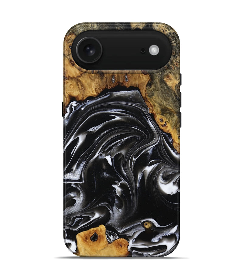 iPhone 17 Air Wood Live Edge Phone Case - Georgia (Black & White, 808649)