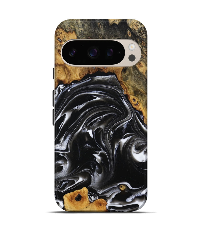 Pixel 10 Pro Wood Live Edge Phone Case - Georgia (Black & White, 808649)