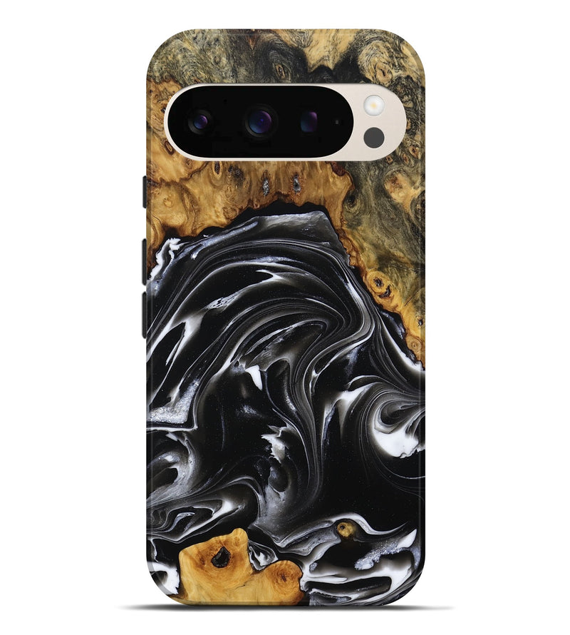 Pixel 10 Pro XL Wood Live Edge Phone Case - Georgia (Black & White, 808649)