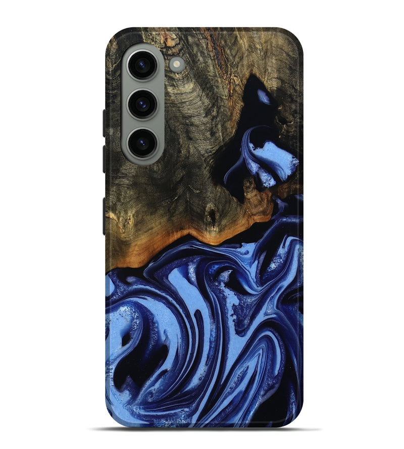 Galaxy S23 Plus Wood Live Edge Phone Case - Alvin (Blue, 808651)