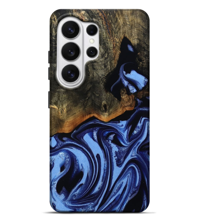 Galaxy S26 Ultra Wood Live Edge Phone Case - Alvin (Blue, 808651)
