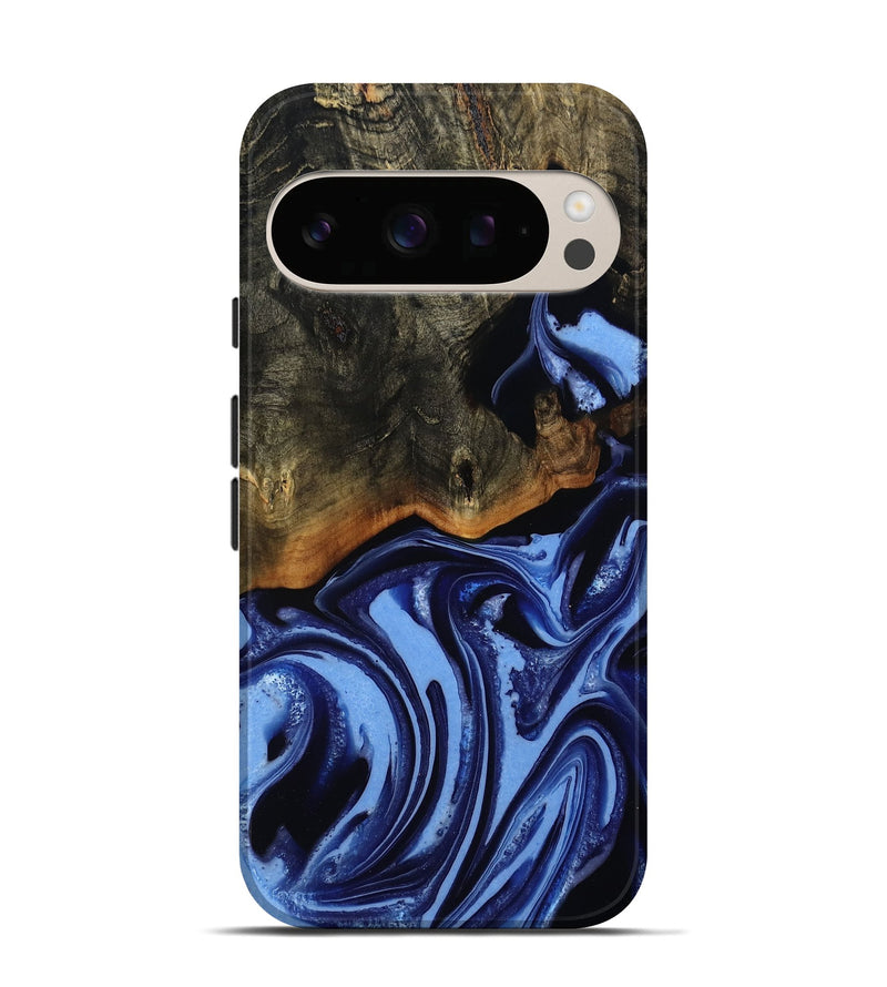 Pixel 10 Wood Live Edge Phone Case - Alvin (Blue, 808651)