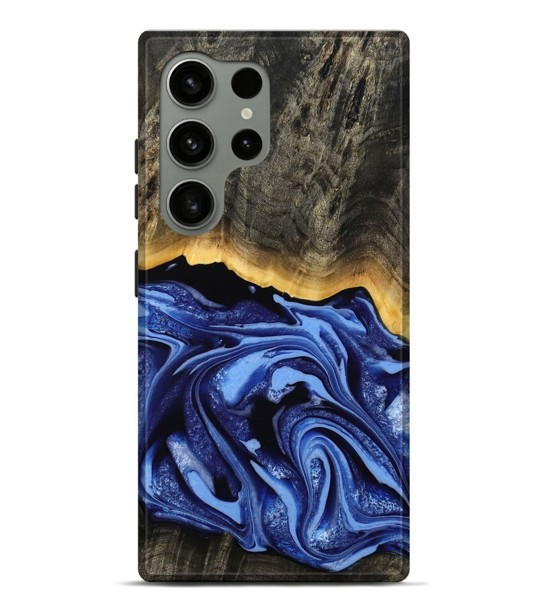 Galaxy S24 Ultra Wood Live Edge Phone Case - Windy (Blue, 808654)