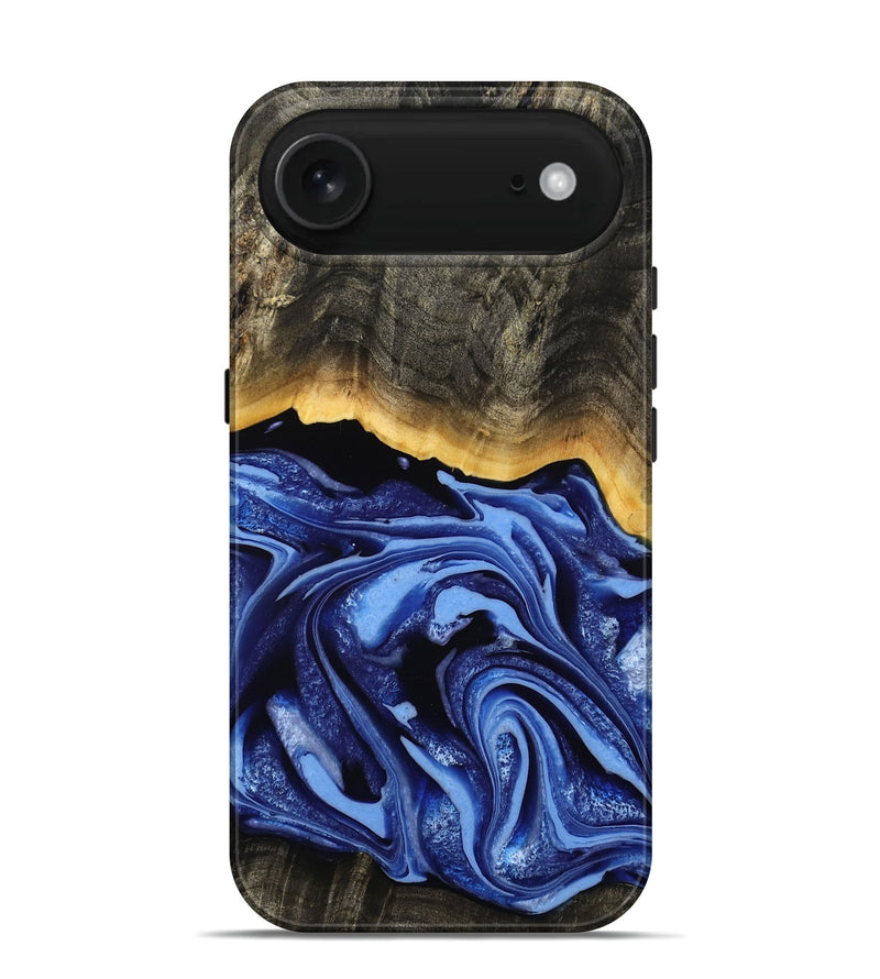 iPhone 17 Air Wood Live Edge Phone Case - Windy (Blue, 808654)