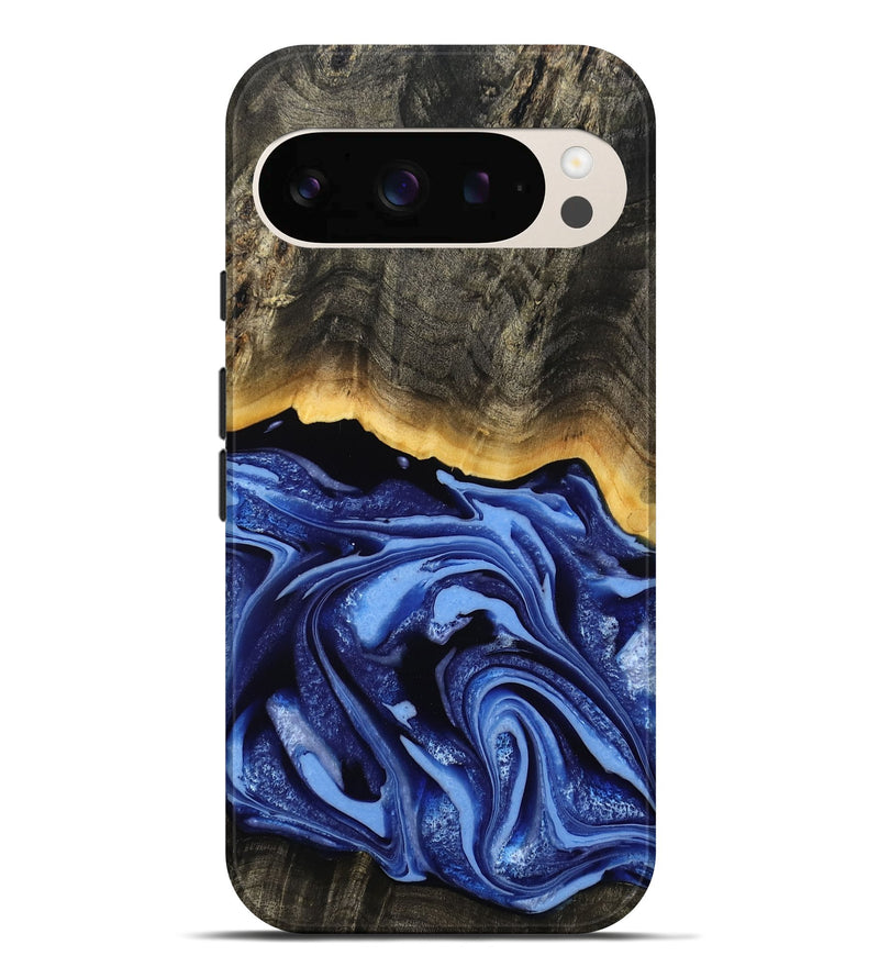 Pixel 10 Pro XL Wood Live Edge Phone Case - Windy (Blue, 808654)