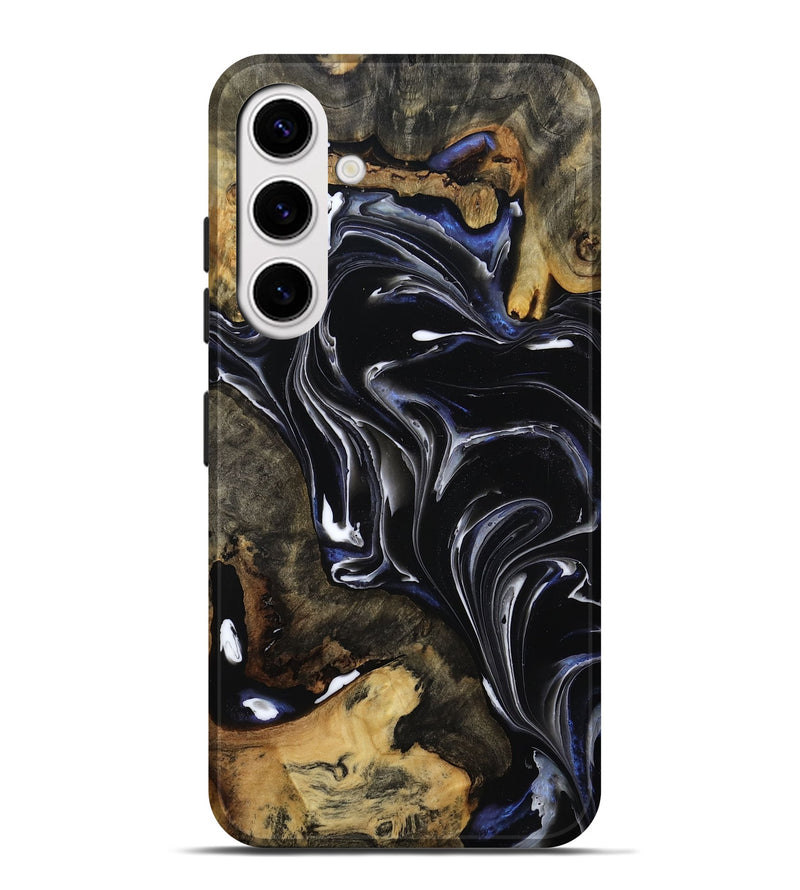 Galaxy S25 Plus Wood Live Edge Phone Case - Maren (Black & White, 808655)