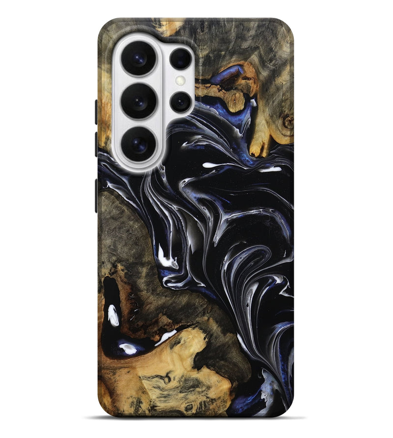 Galaxy S26 Ultra Wood Live Edge Phone Case - Maren (Black & White, 808655)