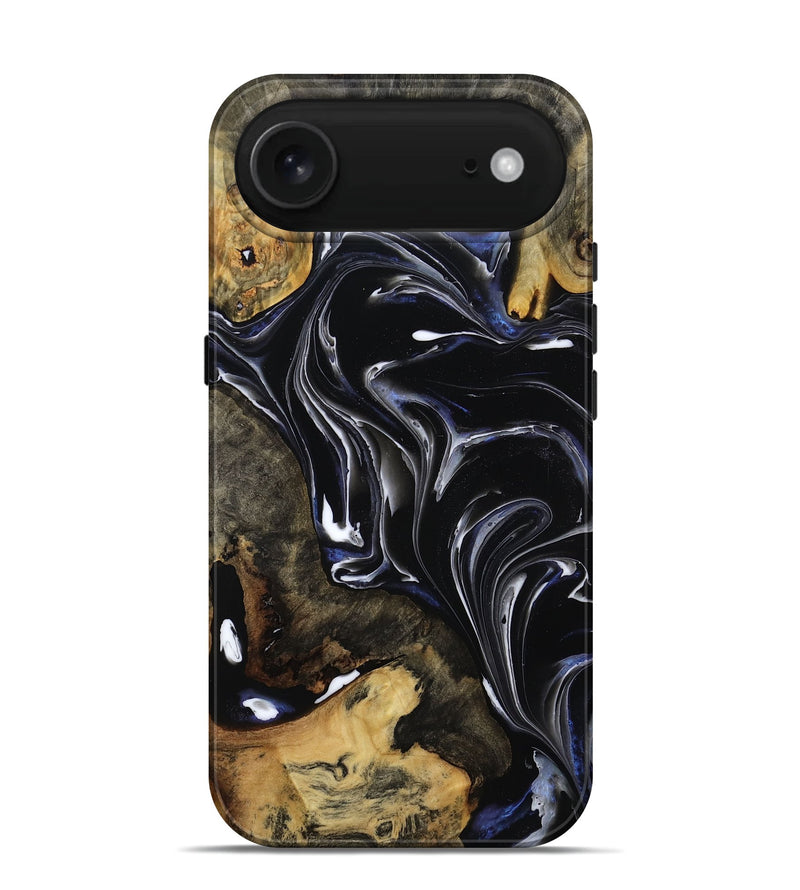 iPhone 17 Air Wood Live Edge Phone Case - Maren (Black & White, 808655)