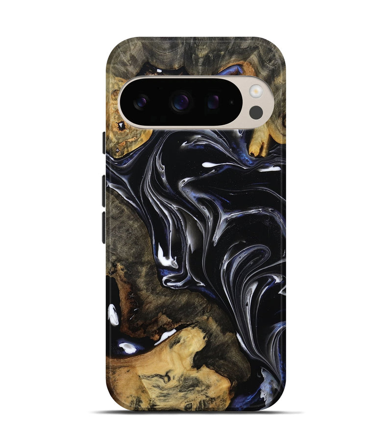 Pixel 10 Wood Live Edge Phone Case - Maren (Black & White, 808655)
