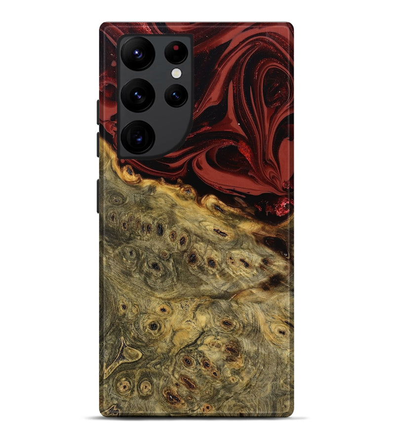 Galaxy S22 Ultra Wood Live Edge Phone Case - Shelbi (Red, 808656)