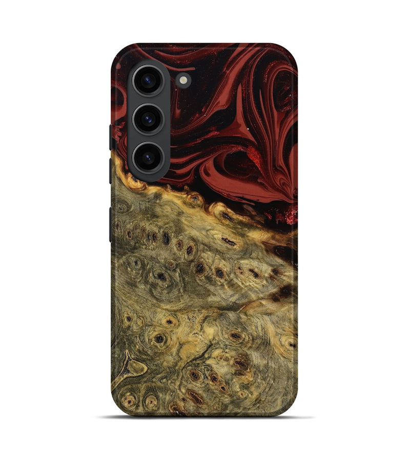 Galaxy S23 Wood Live Edge Phone Case - Shelbi (Red, 808656)