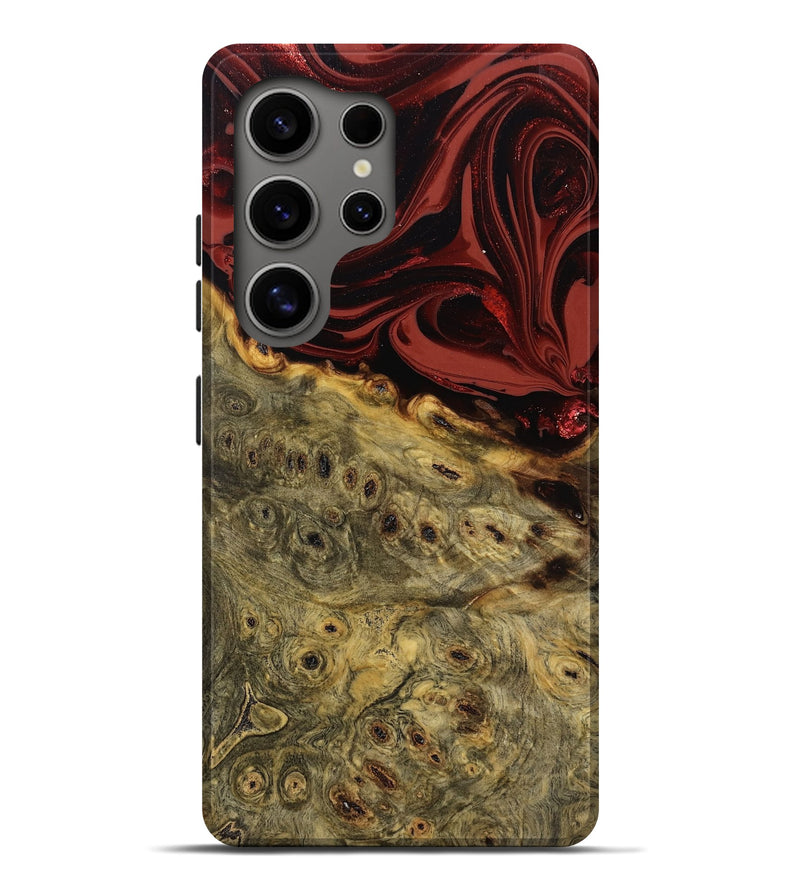 Galaxy S25 Ultra Wood Live Edge Phone Case - Shelbi (Red, 808656)