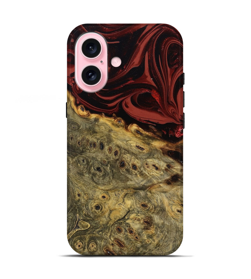 iPhone 17 Wood Live Edge Phone Case - Shelbi (Red, 808656)