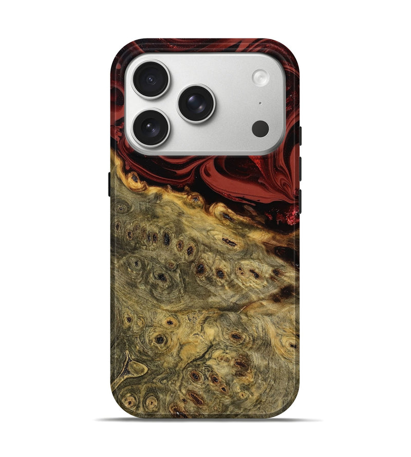 iPhone 17 Pro Wood Live Edge Phone Case - Shelbi (Red, 808656)