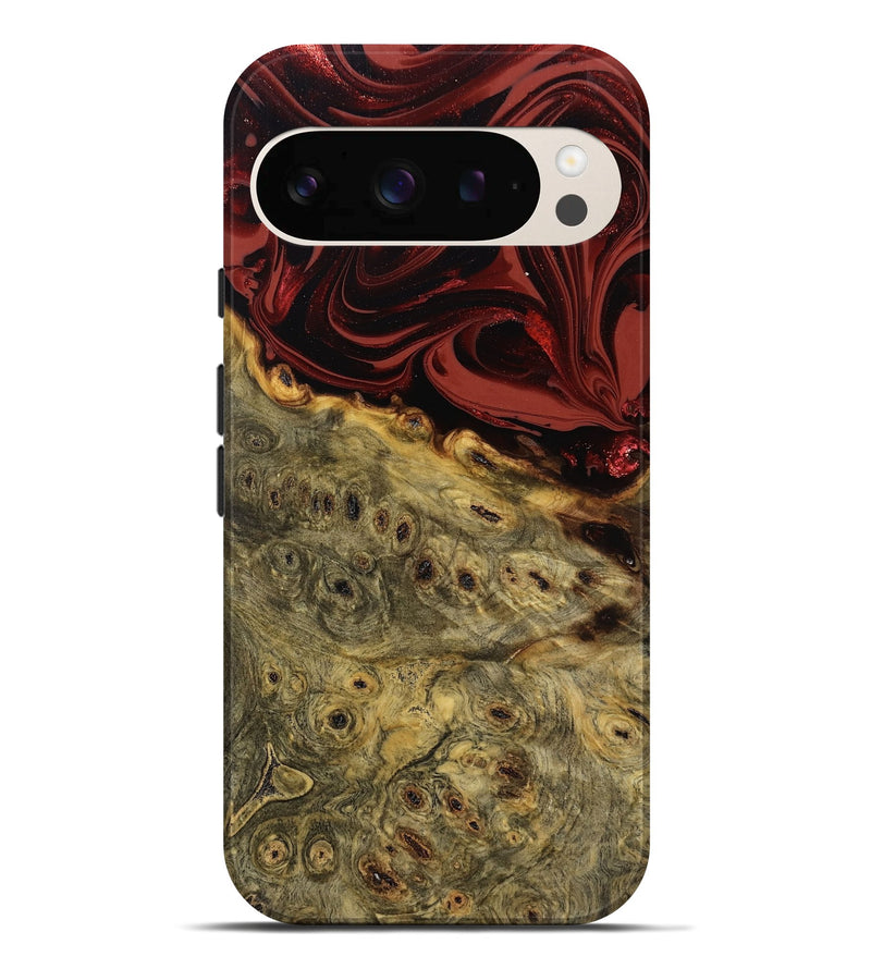 Pixel 10 Pro XL Wood Live Edge Phone Case - Shelbi (Red, 808656)