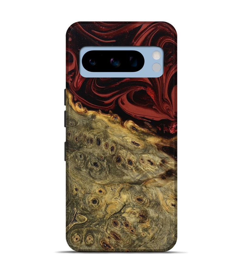 Pixel 8 Pro Wood Live Edge Phone Case - Shelbi (Red, 808656)
