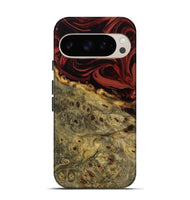 Pixel 9 Wood Live Edge Phone Case - Shelbi (Red, 808656)