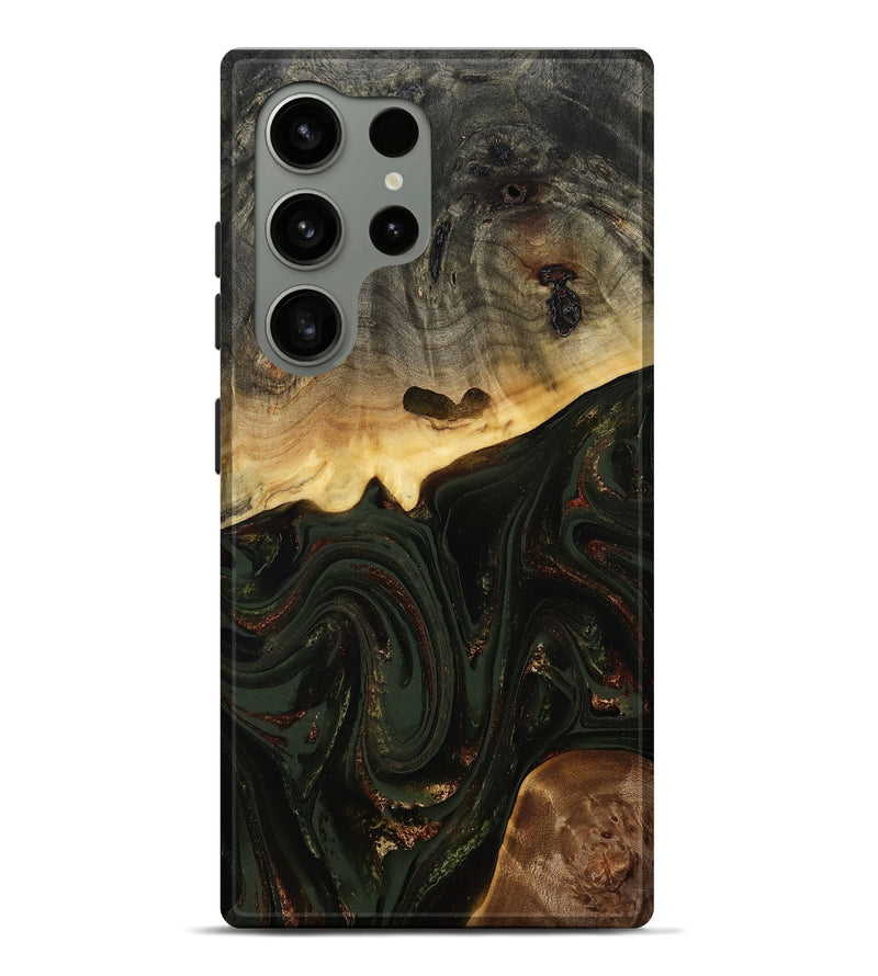 Galaxy S24 Ultra Wood Live Edge Phone Case - Zaniyah (Green, 808658)