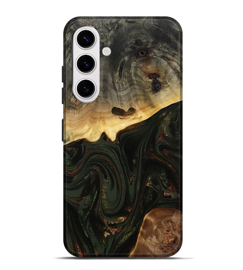 Galaxy S25 Plus Wood Live Edge Phone Case - Zaniyah (Green, 808658)