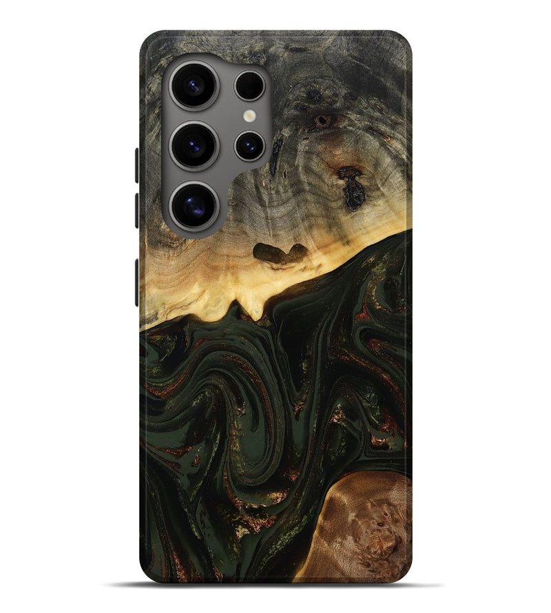 Galaxy S25 Ultra Wood Live Edge Phone Case - Zaniyah (Green, 808658)