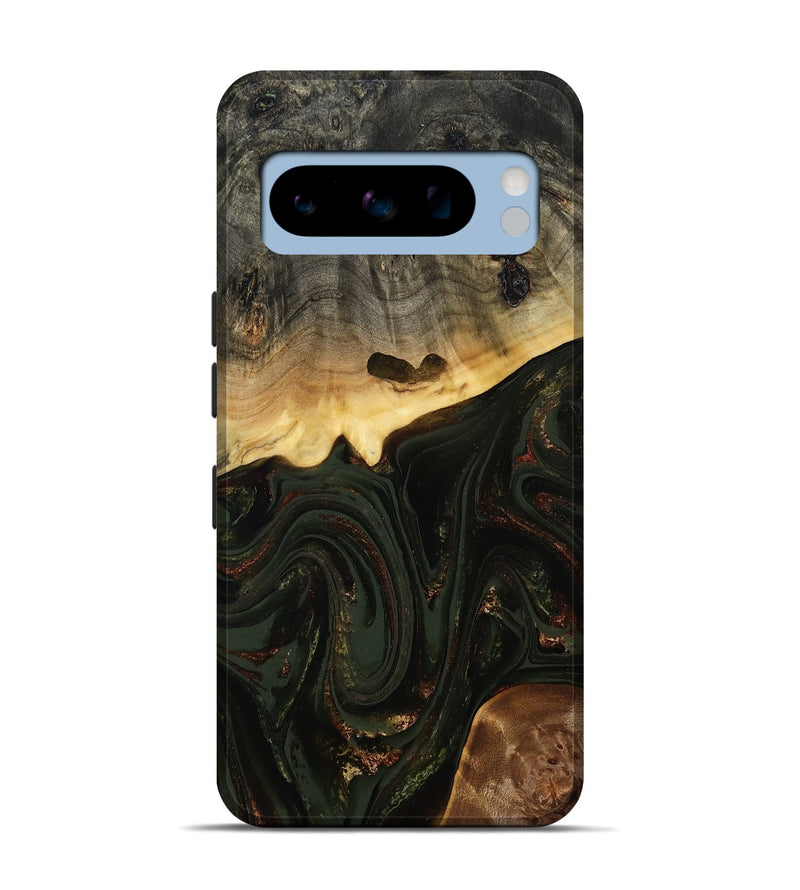 Pixel 8 Pro Wood Live Edge Phone Case - Zaniyah (Green, 808658)