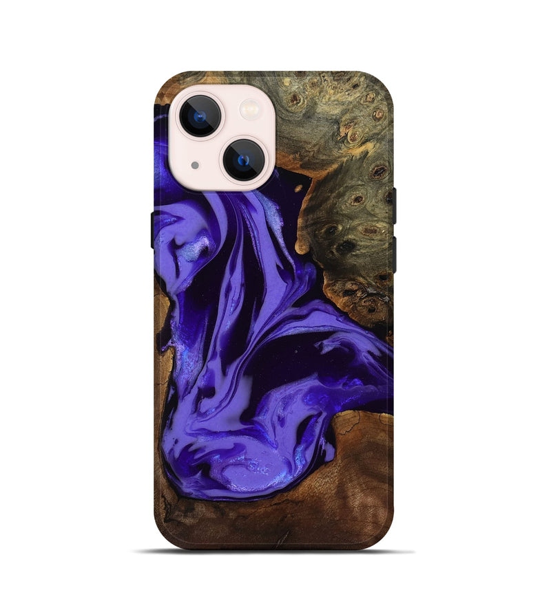 iPhone 13 mini Wood Live Edge Phone Case - Adell (Purple, 808660)