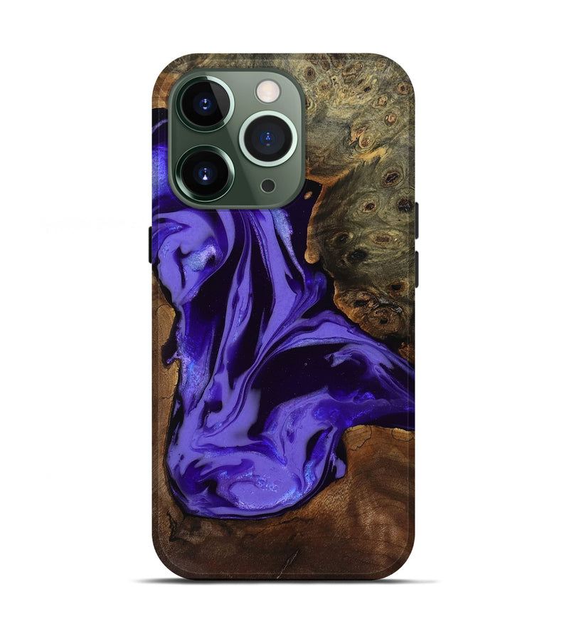 iPhone 13 Pro Wood Live Edge Phone Case - Adell (Purple, 808660)