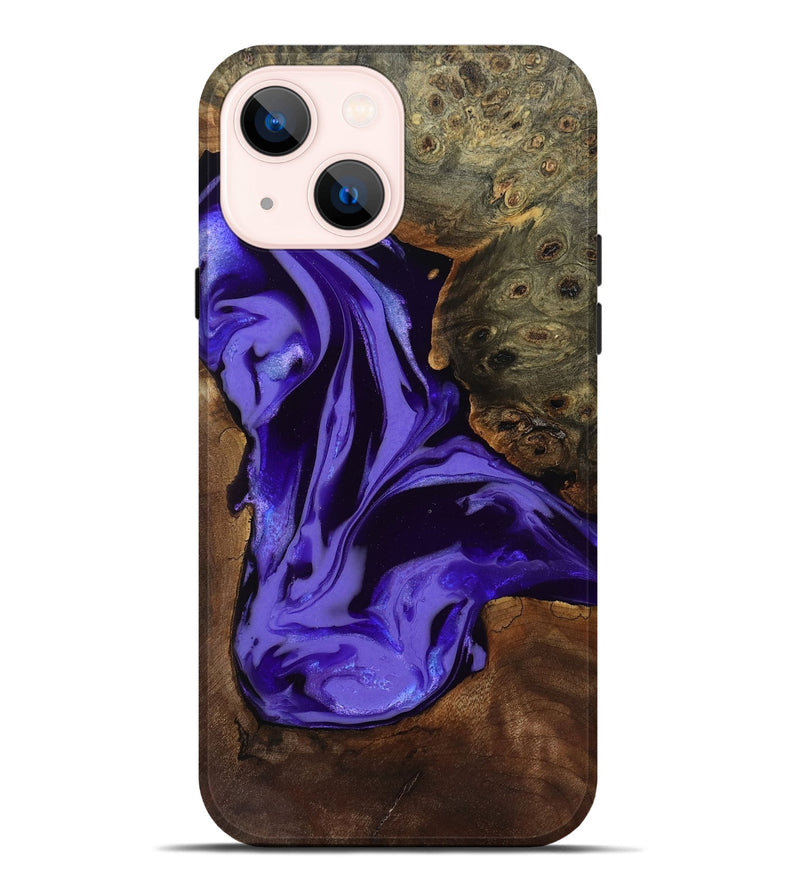 iPhone 14 Plus Wood Live Edge Phone Case - Adell (Purple, 808660)