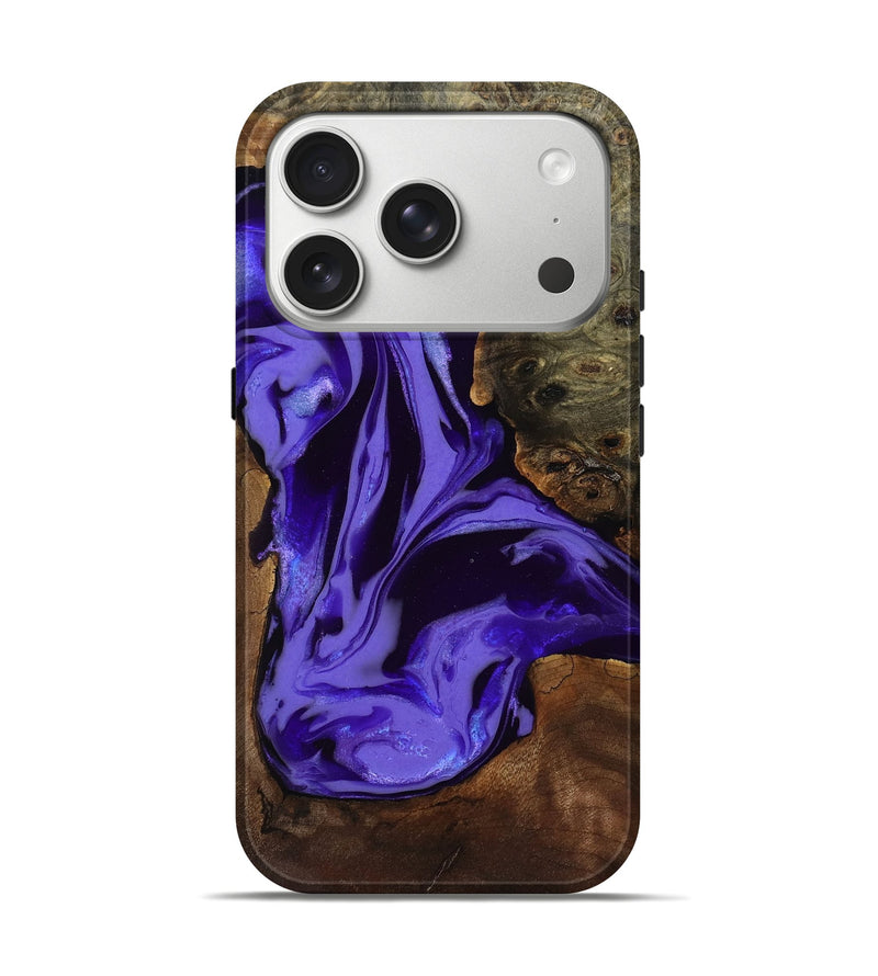 iPhone 17 Pro Wood Live Edge Phone Case - Adell (Purple, 808660)