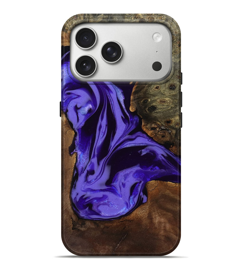 iPhone 17 Pro Max Wood Live Edge Phone Case - Adell (Purple, 808660)