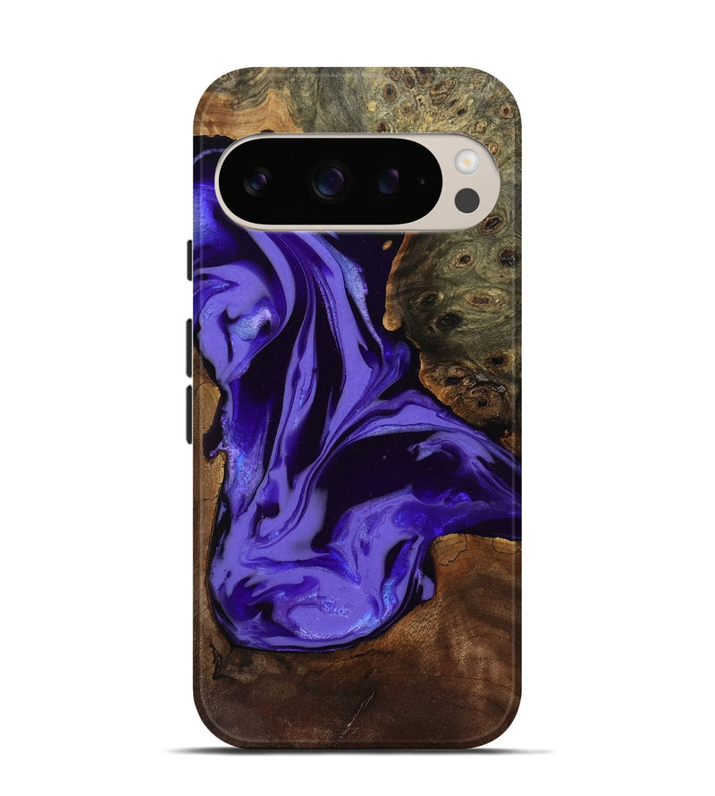 Pixel 9 Pro Wood Live Edge Phone Case - Adell (Purple, 808660)