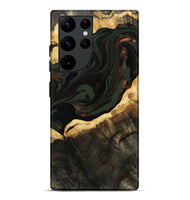 Galaxy S22 Ultra Wood Live Edge Phone Case - Lessie (Green, 808661)