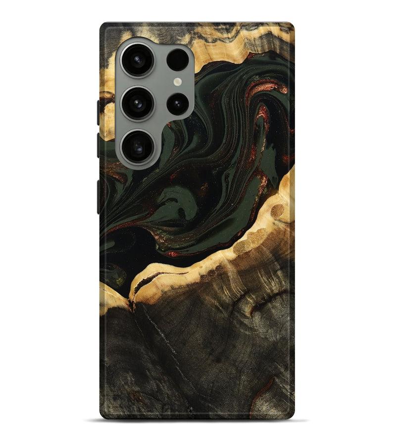 Galaxy S24 Ultra Wood Live Edge Phone Case - Lessie (Green, 808661)