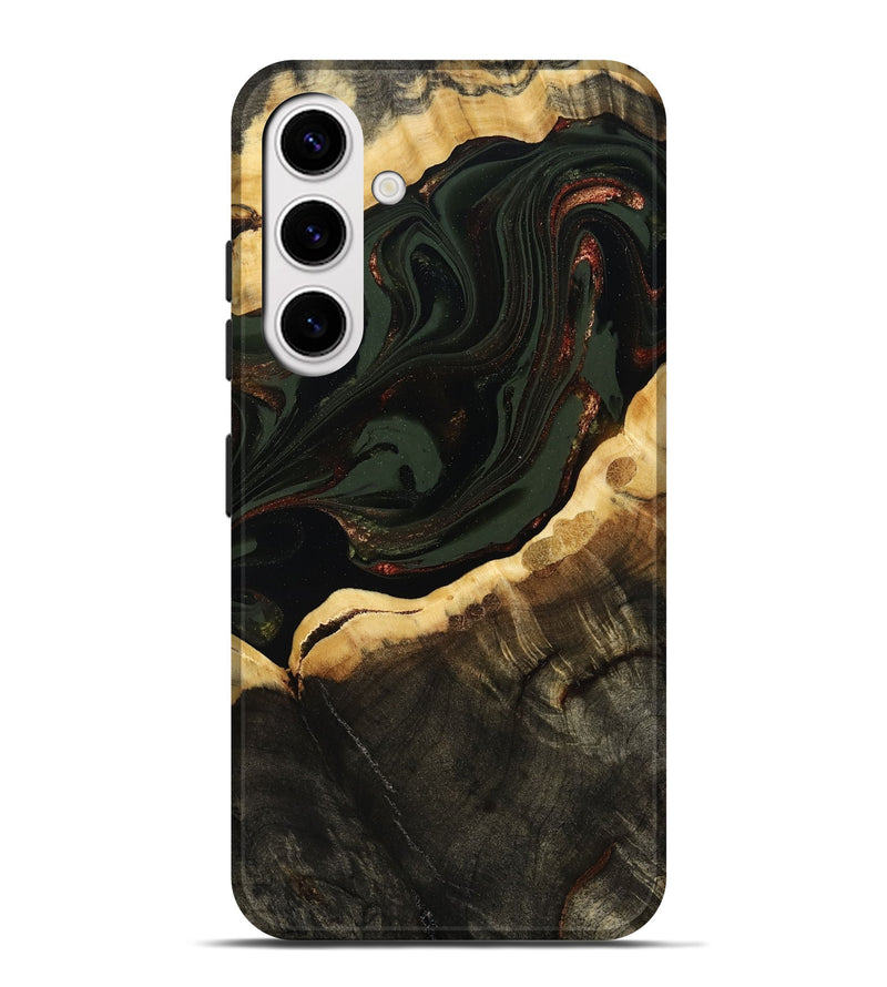 Galaxy S25 Plus Wood Live Edge Phone Case - Lessie (Green, 808661)
