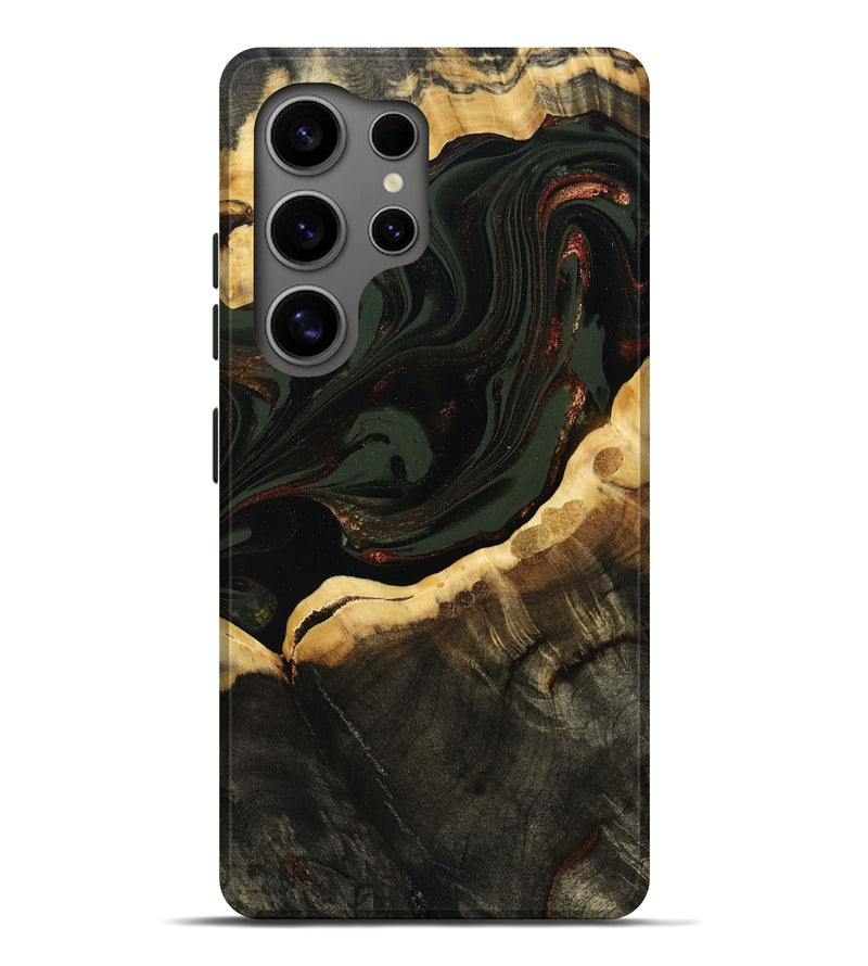 Galaxy S25 Ultra Wood Live Edge Phone Case - Lessie (Green, 808661)
