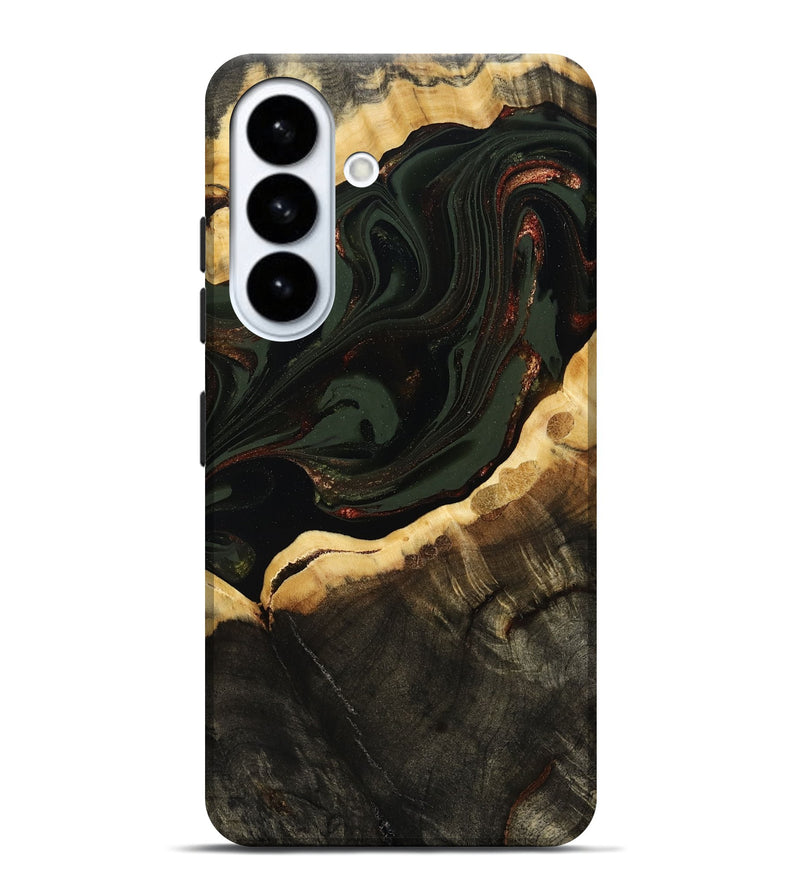 Galaxy S26 Plus Wood Live Edge Phone Case - Lessie (Green, 808661)