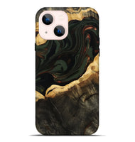 iPhone 14 Plus Wood Live Edge Phone Case - Lessie (Green, 808661)