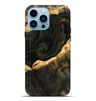 iPhone 14 Pro Max Wood Live Edge Phone Case - Lessie (Green, 808661)