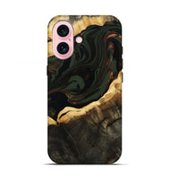 iPhone 17 Wood Live Edge Phone Case - Lessie (Green, 808661)