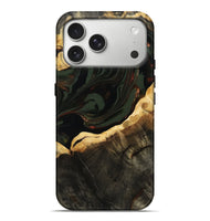 iPhone 17 Pro Max Wood Live Edge Phone Case - Lessie (Green, 808661)
