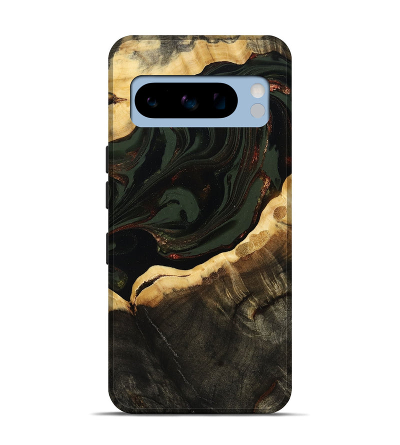 Pixel 8 Pro Wood Live Edge Phone Case - Lessie (Green, 808661)